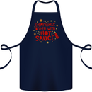Everything's Better With Hot Sauce Funny Food Cotton Apron 100% Organic Navy Blue