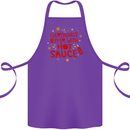 Everything's Better With Hot Sauce Funny Food Cotton Apron 100% Organic Purple
