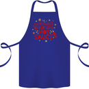 Everything's Better With Hot Sauce Funny Food Cotton Apron 100% Organic Royal Blue