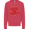 Everything's Better With Hot Sauce Funny Food Kids Sweatshirt Jumper Heliconia