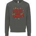 Everything's Better With Hot Sauce Funny Food Kids Sweatshirt Jumper Storm Grey