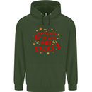 Everything's Better With Hot Sauce Funny Food Mens 80% Cotton Hoodie Forest Green