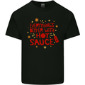 Everything's Better With Hot Sauce Funny Food Mens Cotton T-Shirt Tee Top Black