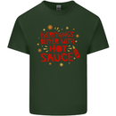 Everything's Better With Hot Sauce Funny Food Mens Cotton T-Shirt Tee Top Forest Green