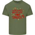 Everything's Better With Hot Sauce Funny Food Mens Cotton T-Shirt Tee Top Military Green