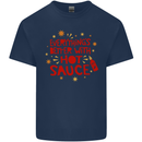 Everything's Better With Hot Sauce Funny Food Mens Cotton T-Shirt Tee Top Navy Blue