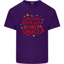 Everything's Better With Hot Sauce Funny Food Mens Cotton T-Shirt Tee Top Purple
