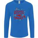 Everything's Better With Hot Sauce Funny Food Mens Long Sleeve T-Shirt Royal Blue