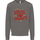 Everything's Better With Hot Sauce Funny Food Mens Sweatshirt Jumper Charcoal