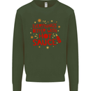 Everything's Better With Hot Sauce Funny Food Mens Sweatshirt Jumper Forest Green