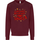 Everything's Better With Hot Sauce Funny Food Mens Sweatshirt Jumper Maroon