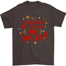 Everything's Better With Hot Sauce Funny Food Mens T-Shirt 100% Cotton Dark Chocolate