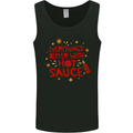 Everything's Better With Hot Sauce Funny Food Mens Vest Tank Top Black