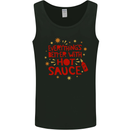 Everything's Better With Hot Sauce Funny Food Mens Vest Tank Top Black