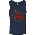 Everything's Better With Hot Sauce Funny Food Mens Vest Tank Top Navy Blue