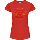 Everything's Better With Hot Sauce Funny Food Womens Petite Cut T-Shirt Red
