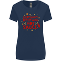 Everything's Better With Hot Sauce Funny Food Womens Wider Cut T-Shirt Navy Blue