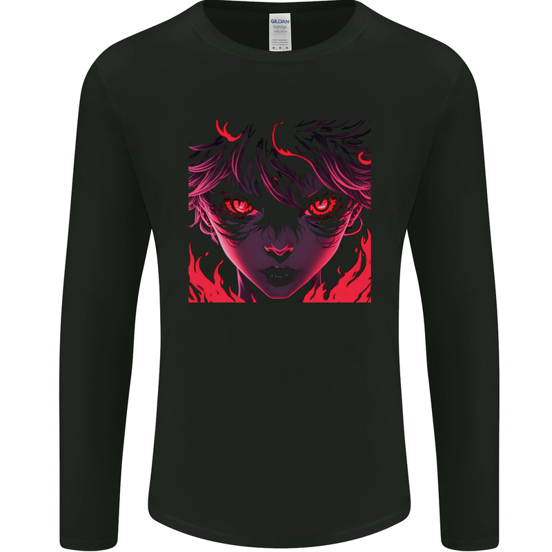 Evil Anime Character 2 Mens Long Sleeve T-Shirt Black