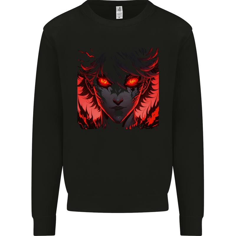 Evil Anime Character Mens Sweatshirt Jumper Black