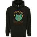 Evil Cat Damn You Mercury Retrograde Mens 80% Cotton Hoodie Black
