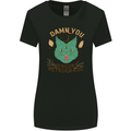 Evil Cat Damn You Mercury Retrograde Womens Wider Cut T-Shirt Black