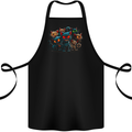 Evil Cat Gang Demonic Cotton Apron 100% Organic Black