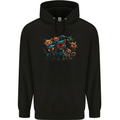 Evil Cat Gang Demonic Mens 80% Cotton Hoodie Black