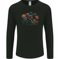 Evil Cat Gang Demonic Mens Long Sleeve T-Shirt Black
