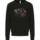 Evil Cat Gang Demonic Mens Sweatshirt Jumper Black