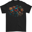 Evil Cat Gang Demonic Mens T-Shirt 100% Cotton BLACK