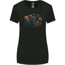 Evil Cat Gang Demonic Womens Wider Cut T-Shirt Black