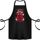 Evil Christmas Teddy Bear Xmas Cotton Apron 100% Organic Black