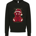 Evil Christmas Teddy Bear Xmas Kids Sweatshirt Jumper Black