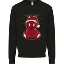 Evil Christmas Teddy Bear Xmas Kids Sweatshirt Jumper Black