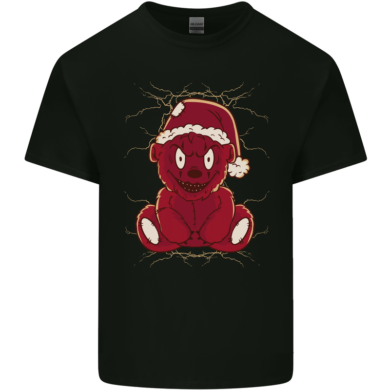 Evil Christmas Teddy Bear Xmas Kids T-Shirt Childrens Black