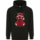 Evil Christmas Teddy Bear Xmas Mens 80% Cotton Hoodie Black