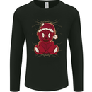 Evil Christmas Teddy Bear Xmas Mens Long Sleeve T-Shirt Black