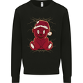 Evil Christmas Teddy Bear Xmas Mens Sweatshirt Jumper Black