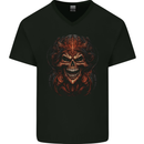 Evil Emperor of Death Demon Grim Reaper Devil Mens V-Neck Cotton T-Shirt Black