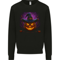 Evil Halloween Pumpkin Face 1 Mens Sweatshirt Jumper Black