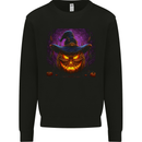 Evil Halloween Pumpkin Face 1 Mens Sweatshirt Jumper Black