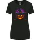 Evil Halloween Pumpkin Face 1 Womens Wider Cut T-Shirt Black