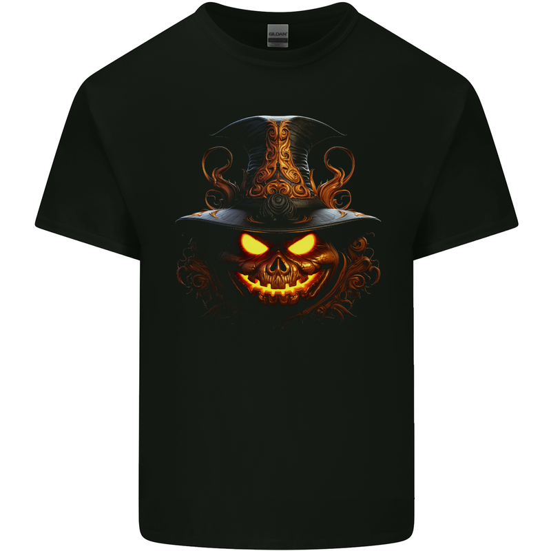 Evil Halloween Pumpkin Face 2 Kids T-Shirt Childrens Black