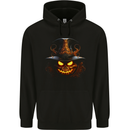 Evil Halloween Pumpkin Face 2 Mens 80% Cotton Hoodie Black