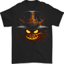 Evil Halloween Pumpkin Face 2 Mens T-Shirt 100% Cotton BLACK