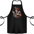 Evil Joker Clown Demon Jester Cotton Apron 100% Organic Black