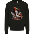 Evil Joker Clown Demon Jester Kids Sweatshirt Jumper Black