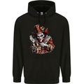 Evil Joker Clown Demon Jester Mens 80% Cotton Hoodie Black