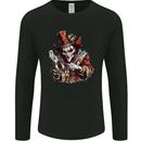 Evil Joker Clown Demon Jester Mens Long Sleeve T-Shirt Black
