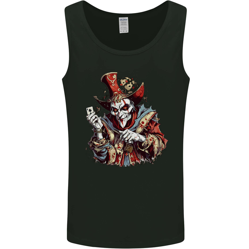 Evil Joker Clown Demon Jester Mens Vest Tank Top Black